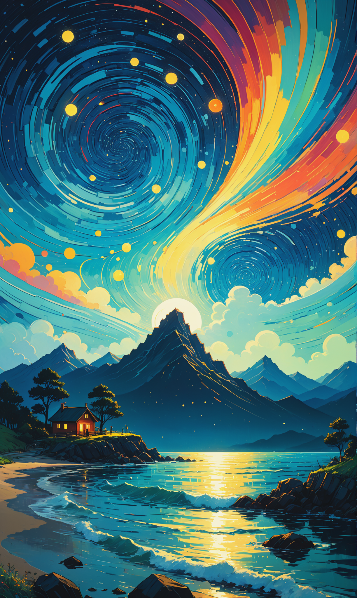 01227-3456092201-Art by James R. Eads, Swirling and flowing lines define the vivid landscapes and sky, drawing inspiration from Van Gogh's Starry.png